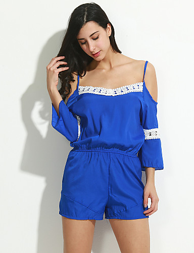 Women's Off The Shoulder Bandeau One-piece / Cover-Up,Solid One-Pieces ...