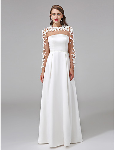 corte en a joya hasta el suelo charmeuse vestidos de novia hechos a