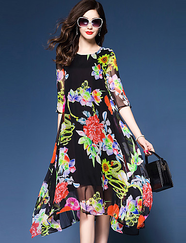 Модное Платье С Цветочным Принтом 2021