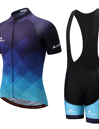 Miloto Men/'s Padded Biking Bib Shorts Spandex Bicycle Bike Bib Tights Black