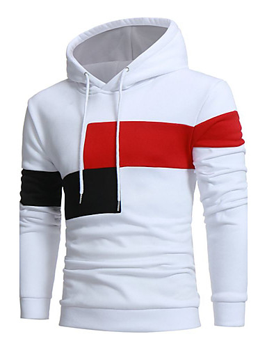 Men's Daily Solid Round Neck Hoodie Long,Long Sleeve Fall Cotton ...