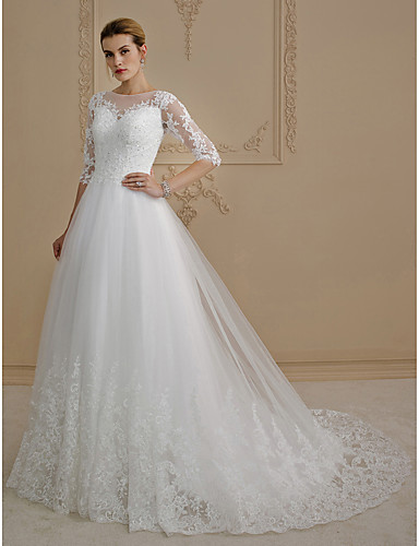 See through Back Wedding Dresses