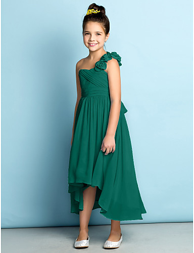 green flower girl dress
