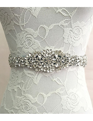 ieftine Curele la Modă-Satin mătăsos Nuntă / Ocazie specială Cercevea Cu Piatră Semiprețioasă Pentru femei Panglici