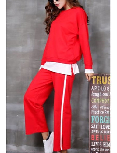 women s casual cotton set solid colored oversized pant winter