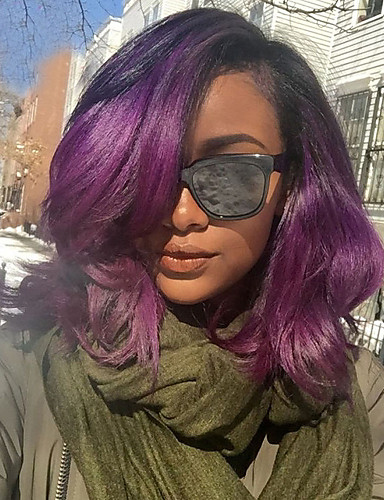 Purple Human Hair Wigs Search Lightinthebox