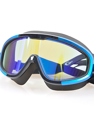 baratos Natação-Óculos de Natação Portátil Anti-Nevoeiro Profissional Para Adulto Policarbonato Policarbonato Preto Azul