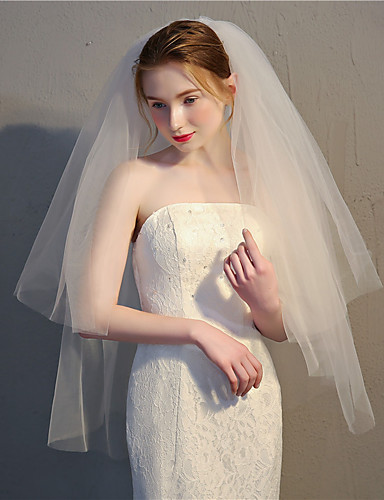 Two Tier Fashionable Jewelry Flower Style Mesh Wedding Veil