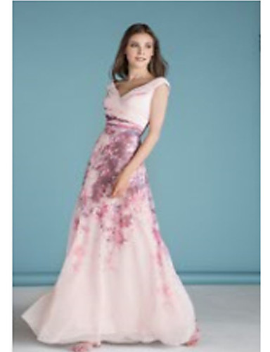 Printed Floor Length Bridesmaid Dresses