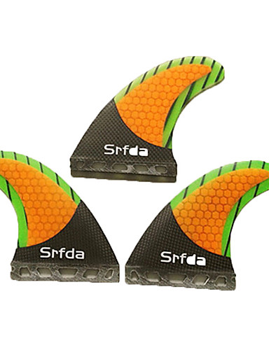 baratos Surfing -Srfda Quilhas de Surf G5 Futuros Fibra de Vidro Barbatana de Prancha Aleta Esquerda Barbatana direita Para Prancha de SUP Pranchas de Longboard Pranchas de Shortboard 3 pcs