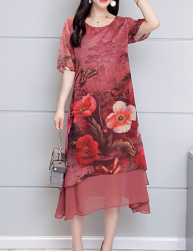 Шифоновое платье с розами
