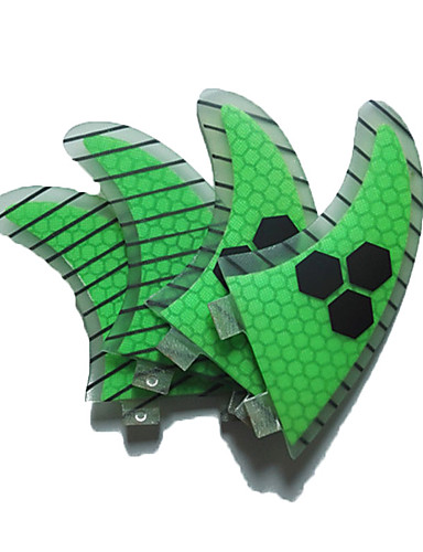 baratos Surfing -Srfda Quilhas de Surf G5 FCS Base Fibra de Vidro 2 * Aletas Esquerdas 2 * aletas direitas Para Prancha de SUP Pranchas de Longboard Pranchas de Shortboard 4 pcs