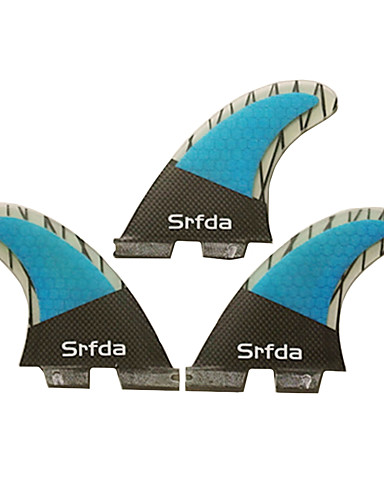 baratos Surfing -Srfda Quilhas de Surf G5 FCS II Base Fibra de Vidro Barbatana de Prancha Aleta Esquerda Barbatana direita Para Prancha de SUP Pranchas de Longboard Pranchas de Shortboard 3 pcs