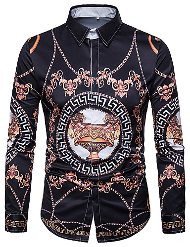 Chemise Grandes Tailles Homme, Bloc de Couleur Imprimé ...