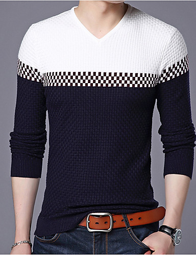 XXL Pullover Uomo Maglione Nero//grigio con motivo taglia M L