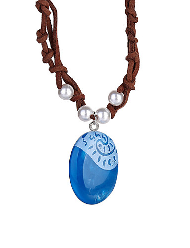 baratos Fantasias, Acessórios e Bijuterias-Colares com Pendentes Dia Das Bruxas Ano Novo Resina Para Princesa Moana Cosplay Para Meninas Jóias de fantasia Jóias da moda / 1 Colar / Pingente 1PC