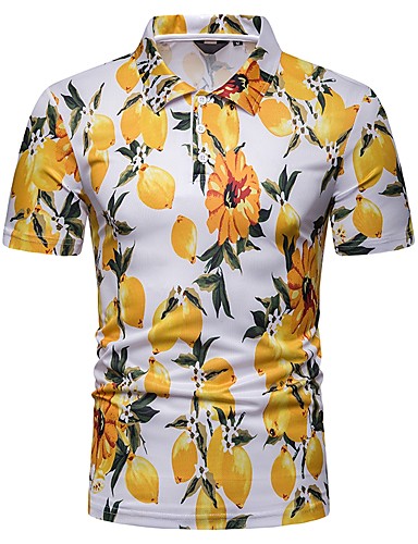 Men's Daily Sports Street chic EU / US Size Polo - Fruit Print Shirt ...