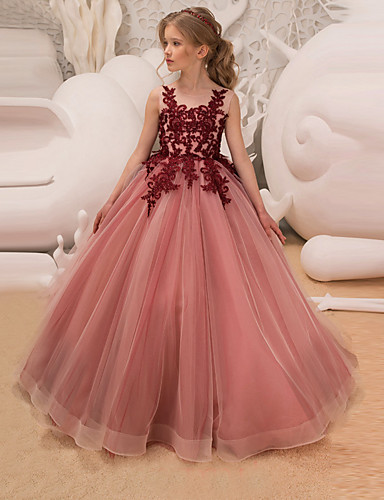 flower girl lace tulle dress