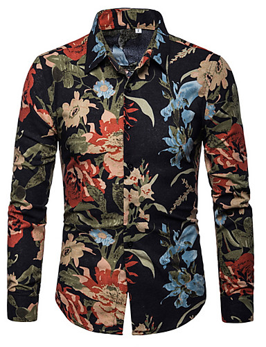 Men's Shirt - Floral Black L 7292716 2020 – $18.39