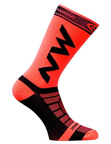 red cycling socks