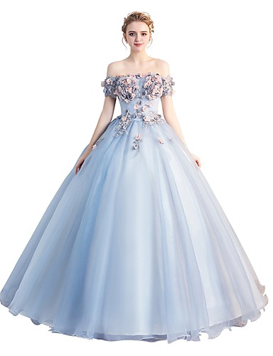 pastel color evening gown