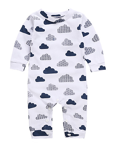 Baby Rumper Whale Animal Print Long Sleeves