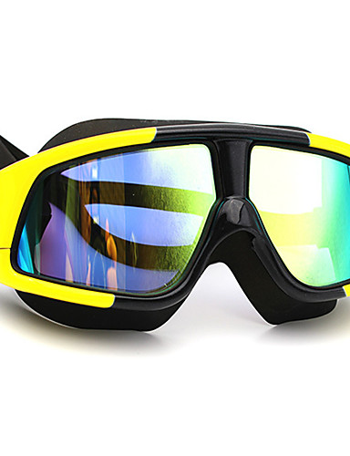 baratos Natação-Óculos de Natação Anti-Nevoeiro Anti-desgaste Anti-Derrapante Proteção UV Espelhado Scratch Resistant Para Adulto PC PC N / D Preto / Banhado