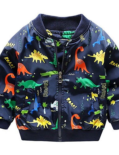 Toddler Kids Dinosaur Zip Hooded Jacket Boys Casual Long Sleeve Coat Outerwear