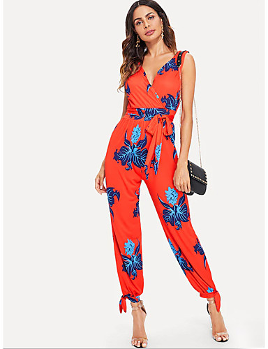 red and yellow jumpsuit