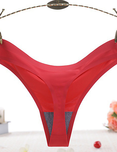 Women's Normal G-strings & Thongs Panties - Basic Low Waist Black Red ...