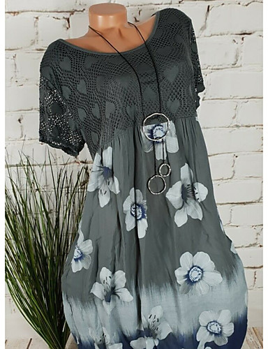 Blue Tie-Dye Pattern Lace Up Split V-Neck Island Travel Top 200 mv Blouse S M L
