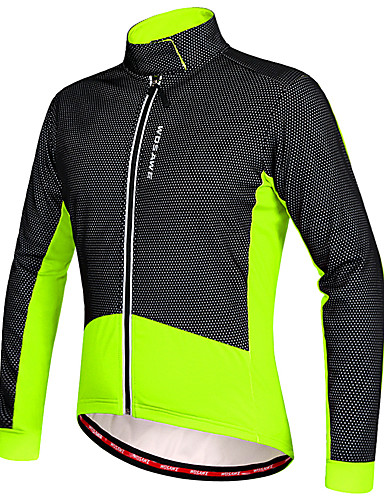 KORAMAN Winter Windproof Cycling Jacket Thermal Warm Fleece Breathable Bike Biking Jacket Jersey Orange M 