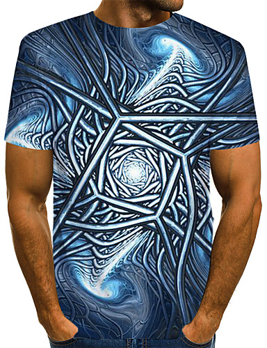 Men's 3D Graphic Print T-shirt Street chic Exaggerated Daily Wear Club ...