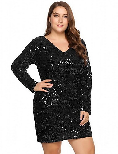 sequin shift dress plus size