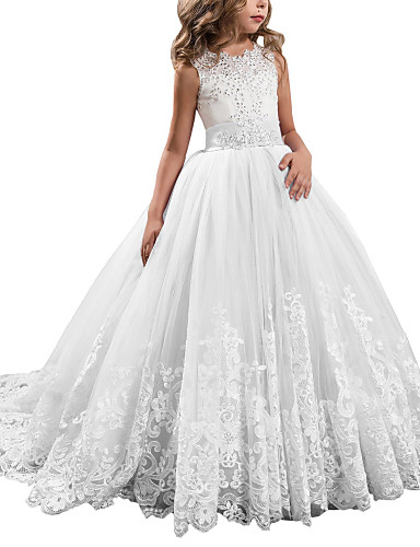 cheap white flower girl dresses
