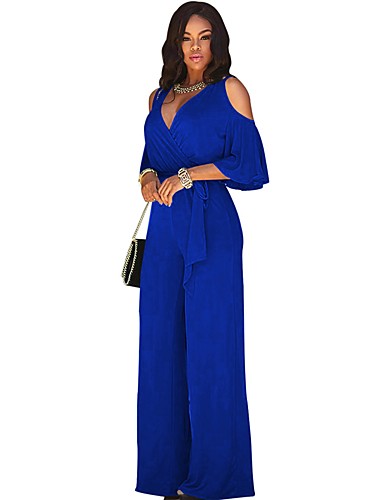 royal blue ladies jumpsuit