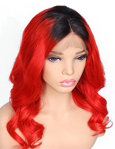 Rosso, Parrucche di capelli umani con retina, Cerca Lightinthebox