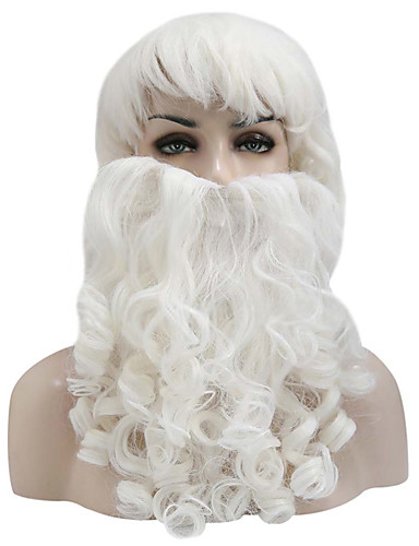 Adult Deluxe Ocean King Long Hair Wig and Beard Costume Cosplay Accessory