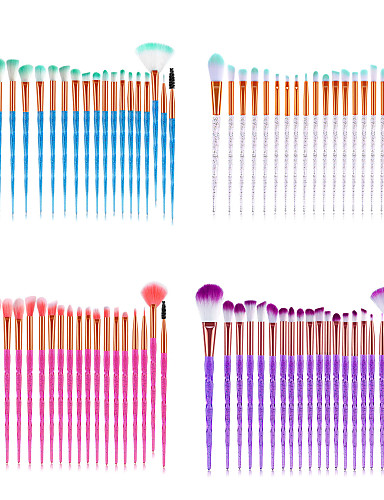 baratos Pincéis de Maquiagem-Profissional Pincéis de maquiagem 20pcs Macio Novo Design Cobertura Total Adorável Confortável Plástico para Conjunto de maquiagem Acessórios para Maquiagem Pincéis de Maquiagem Pincel de Delineador