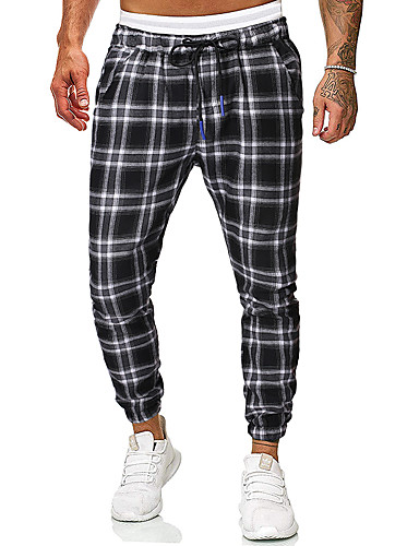 checkered chinos