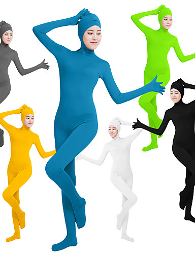 baratos Zentai-Ternos Zentai Catsuit Terno de Pele Ninja Fantasias Adulto Lycra® Fantasias de Cosplay Gênero Mulheres Côr Sólida / Collant / Pijama Macacão / Collant / Pijama Macacão / Elasticidade Alta