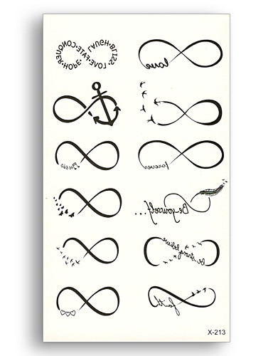 baratos Tatuagens e Arte Corporal-10 pcsblack line tattoo stickers removível transferência de água tatuagens falsas descartáveis à prova d 'água etiqueta temporária curva amor âncora