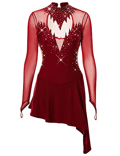 red skating dress