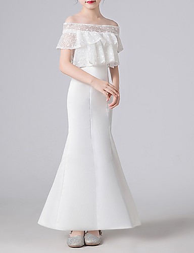 trumpet flower girl dress