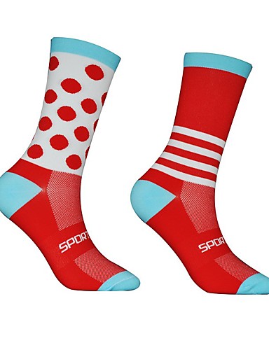 red cycling socks