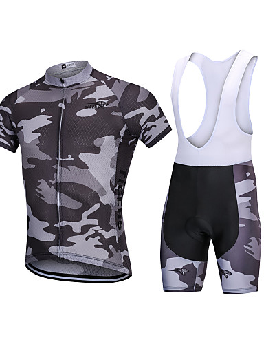 Bib Camouflage Men/'s Bicycle Clothing Cycling Jersey /& Padded Shorts Set S-5XL