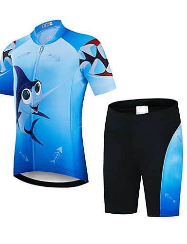 Children Cycling Jersey Set Clothing Boys Girls Shorts Pad Suits 