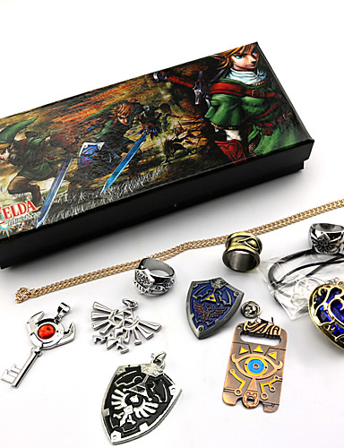 baratos Fantasias de Vídeo Games-Espada / Jóias Inspirado por The Legend of Zelda Link / Fantasias Anime / Vídeo Games Acessórios para Cosplay Anéis / Colares / Broche Jóias Artificiais / Liga Homens / Mulheres Trajes da Noite das