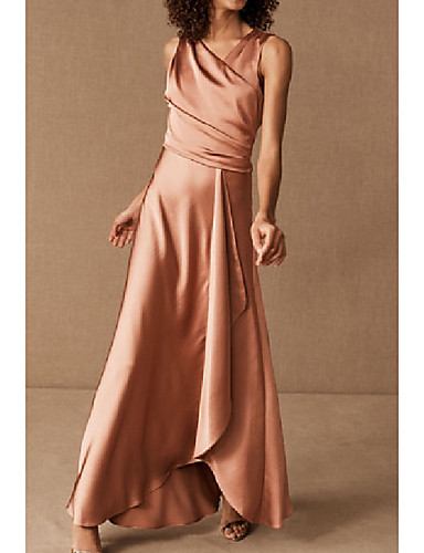 charmeuse and chiffon bridesmaid dress