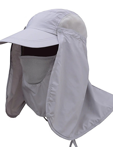 baratos Máscara falsa-Adulto Chapéu do pescador Chapéu Balde Chapéu Primavera / Outono / Inverno / Verão Ao ar livre Pesca Polyster Proteção Solar UV Segurança protetora Proteção pessoal Chapéu / Mulheres / Homens